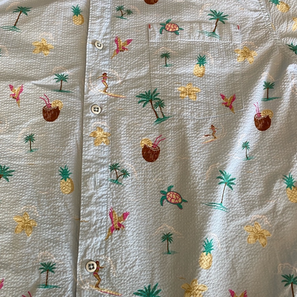 Tommy Bahama Nova Wave Surf's Up Short-Sleeve Shirt XL - Picture 2 of 6